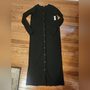 NWT Old Navy, ribbed button down dress, Small Tall.